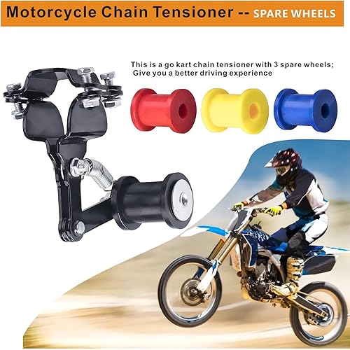Miniatura 2 de Tensor de cadena universal para bicicleta motorizada, tensor de cadena pesada, tensor de cadena de piñón de resorte, tensor de cadena para bicicleta
