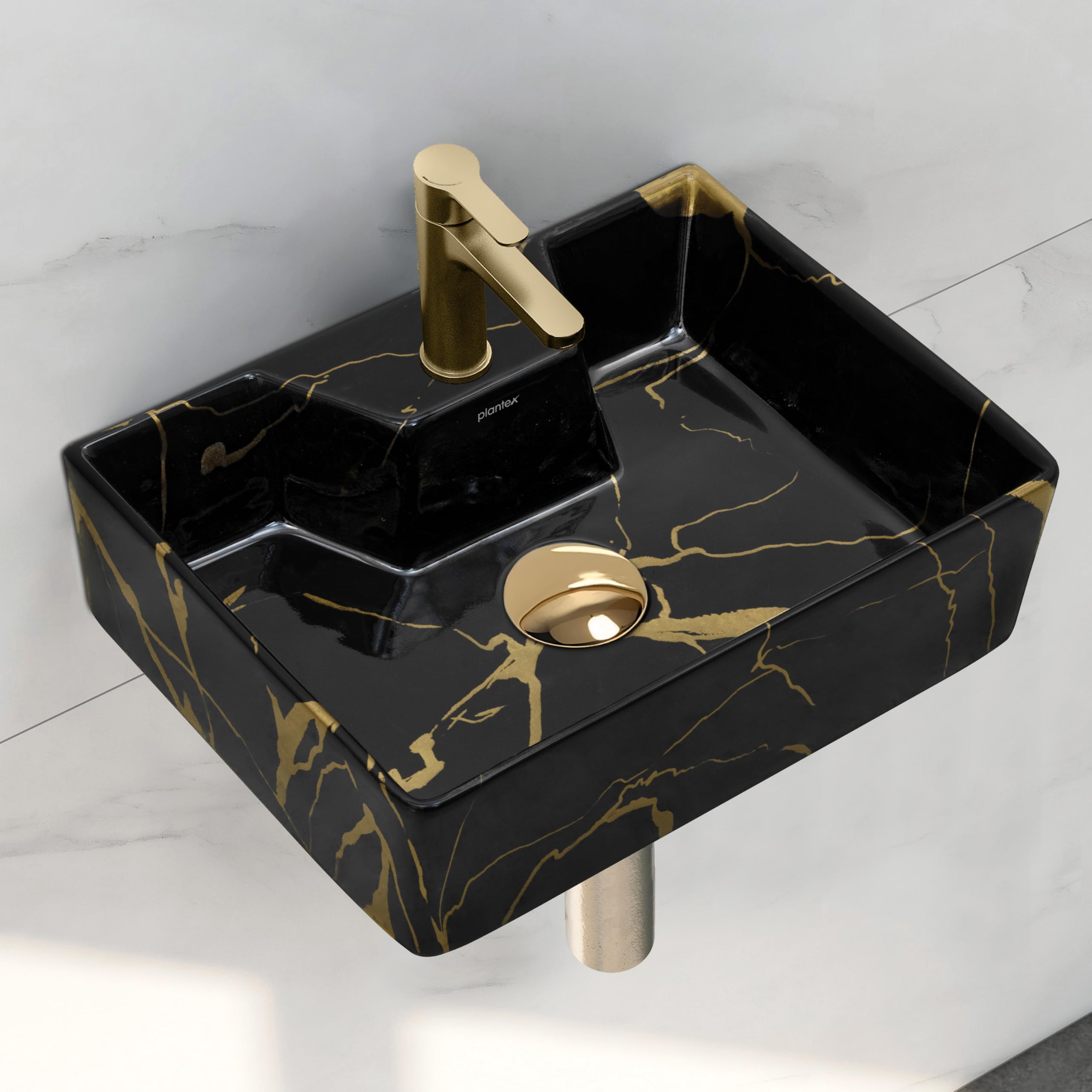 Plantex Ceramic Wash Basin - Black -9