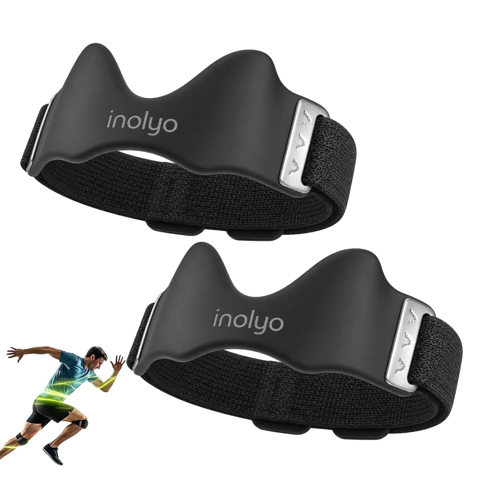 Inolyo Pour Genoux, Inolyo Sangle Rotulienne, Soutien Ciblé du Genou, Ajustable et Respirant, Confort Toute la Journée (2PCS)