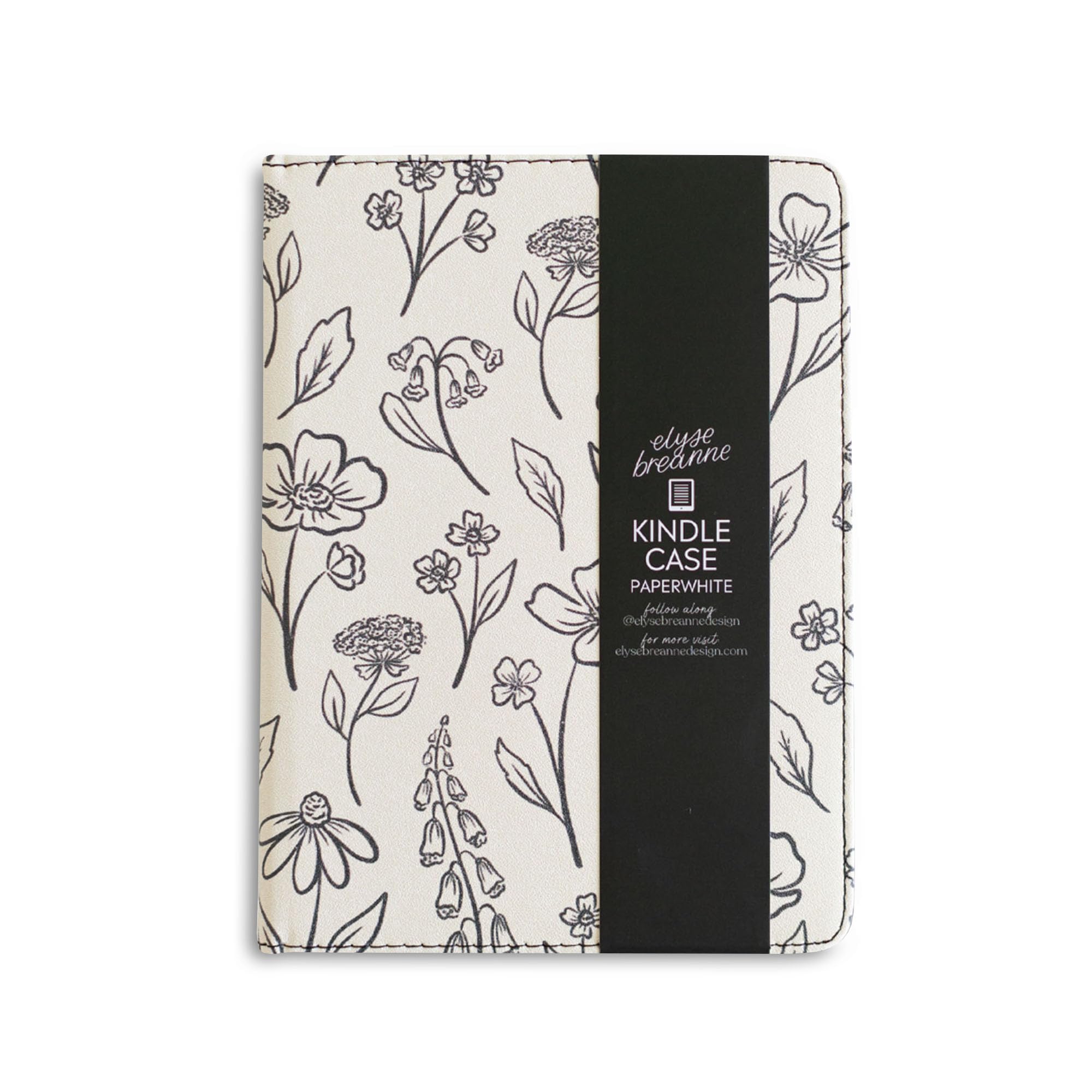 Elyse Breanne Design, Compatibile con Paperwhite, Kindle Reader di 11a generazione, guscio in pelle PU, custodia per dispositivo intelligente, cinturino elastico, cavalletto posteriore per alzarsi