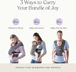 Ergobaby Embrace Cozy Newborn Baby Wrap Carrier (7-25 Pounds), Ponte Knit, Canyon Clay