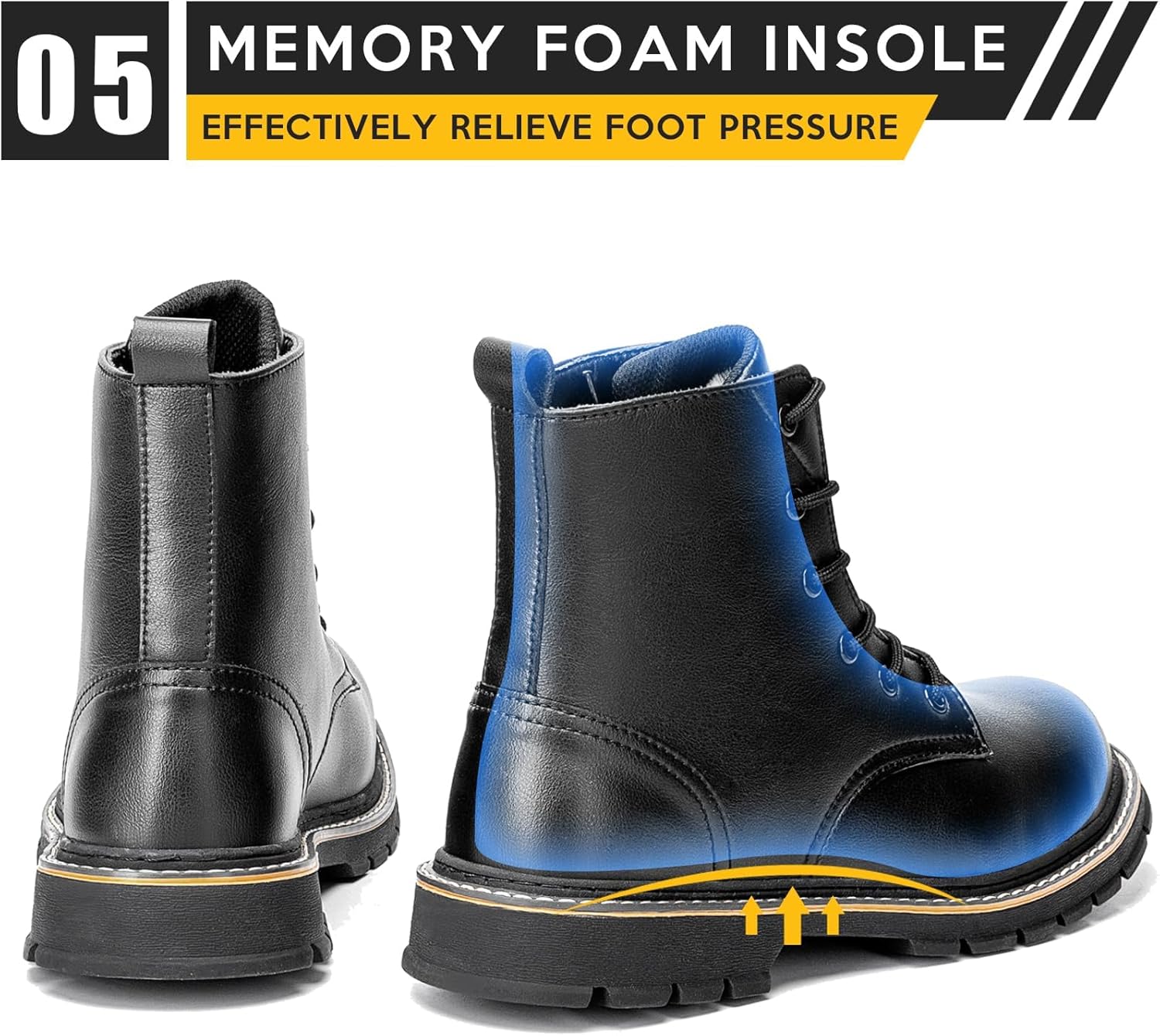 Steel Toe Boots for Women Men, Waterproof Lightweight Safety Work Boots Durability Composite toe Construction Shoes with 6" - Image 8