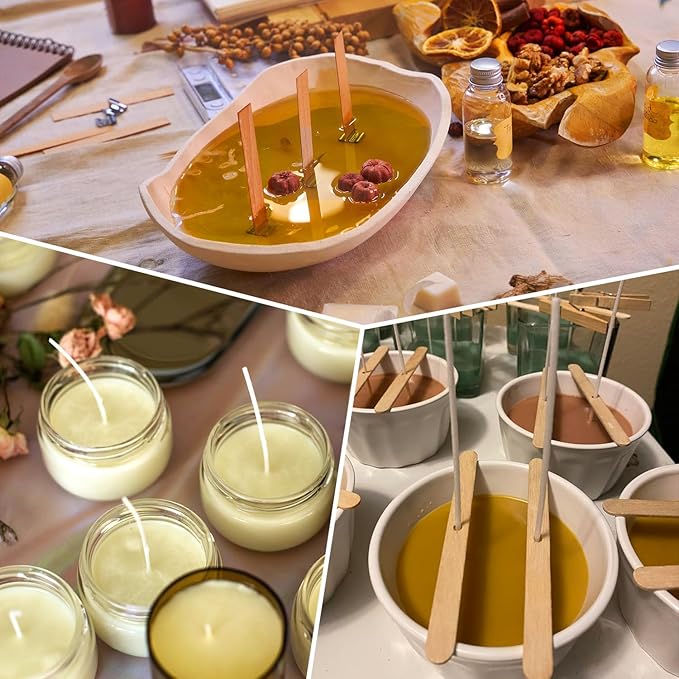 130 Pabilos para Velas: 100 Algodón y 30 Madera con Kit de Herramientas miniatura 7