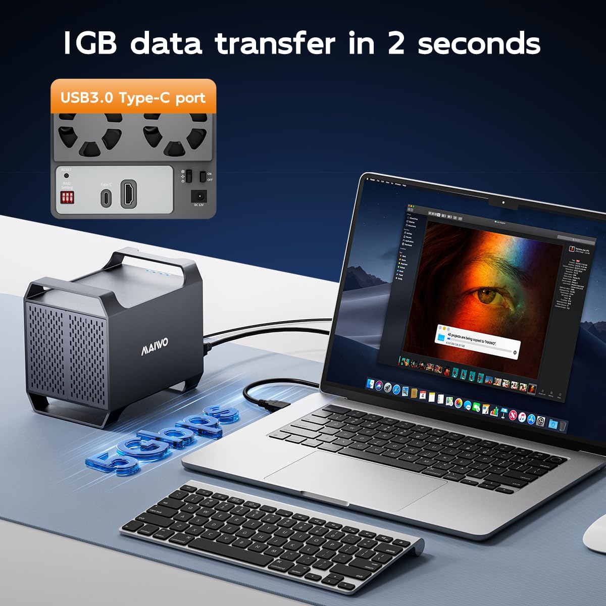 Amazon.co.jp: MAIWO 4ベイHDD RAIDエンクロージャ 冷却ファン付き3.5