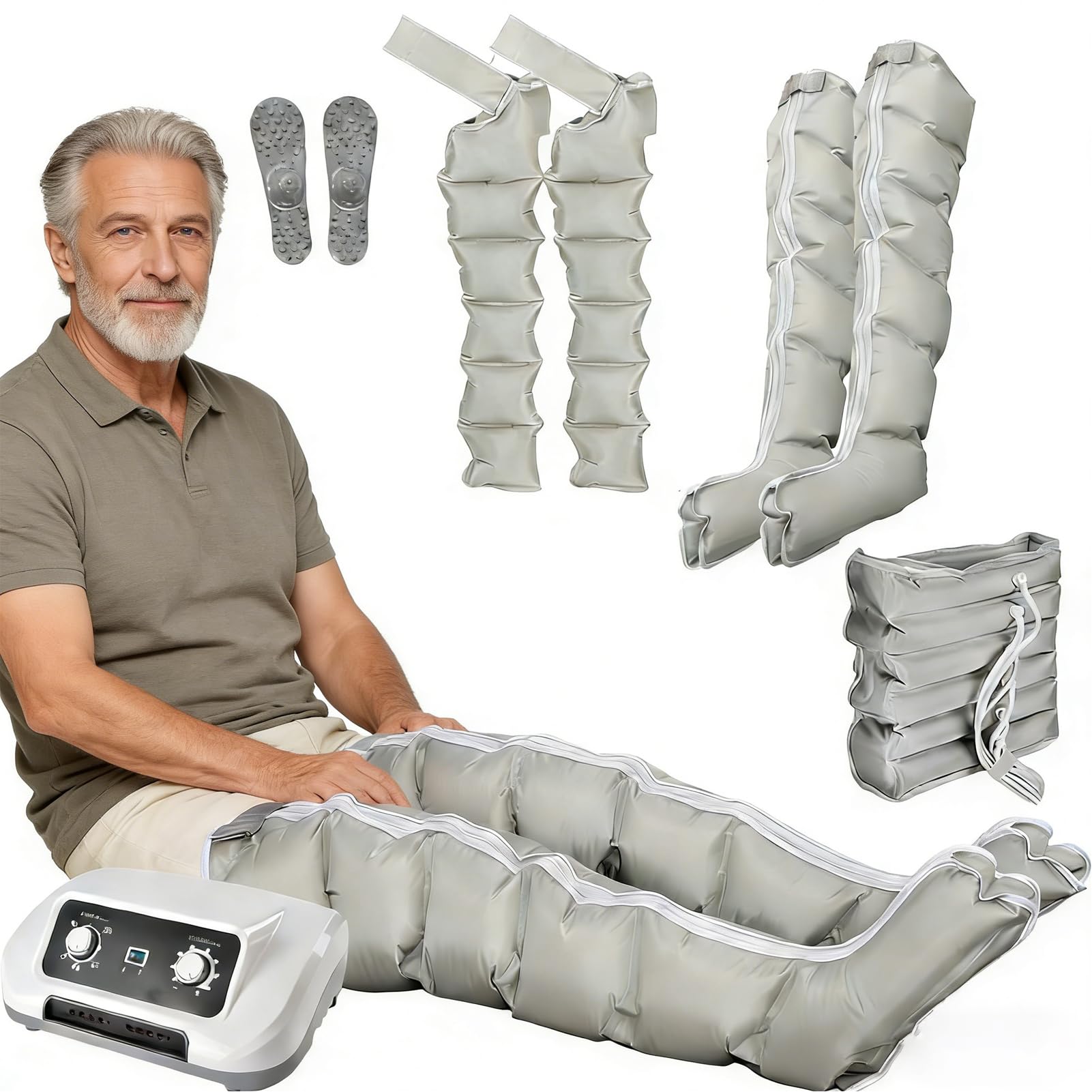 GZGHRZQS Lymphatic Drainage Massager | XXL Electric Air Compression Massager Machine | Full Body Waist Arm Leg Relax Instrument | For Full Body Massage Pressotherapy Lymphatic Drainage