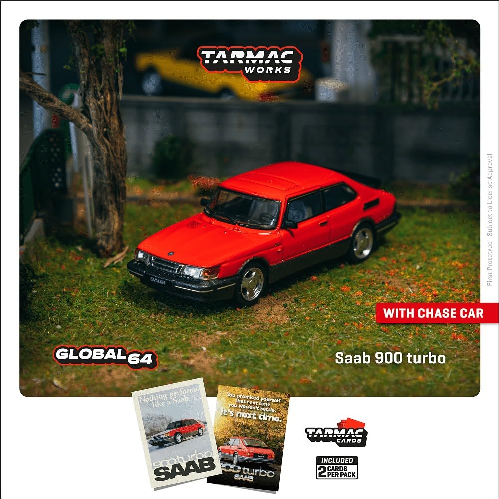 Amazon | TARMACWORKS 1/64 Saab 900 Turbo Red 完成品 T64G-056-RE