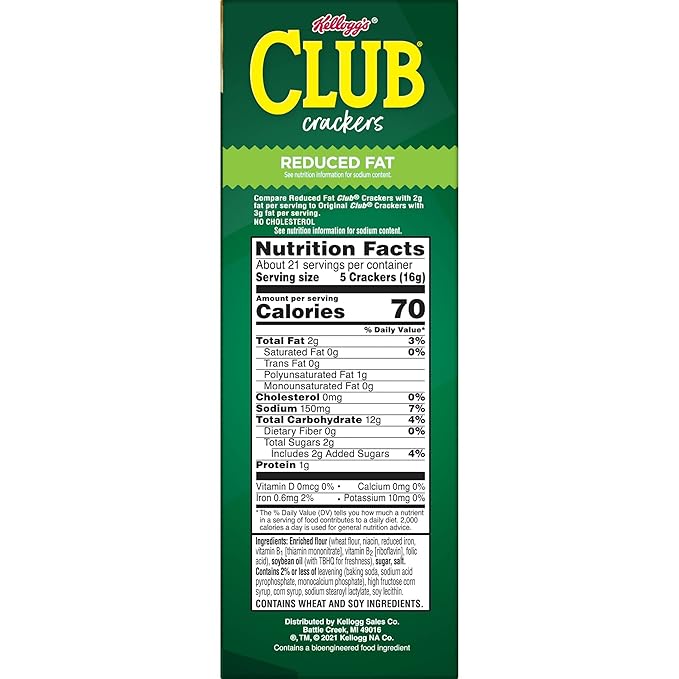 Galletas Club Crackers Reducidas en Grasa, 11.7 oz (Pack de 2) miniatura 3