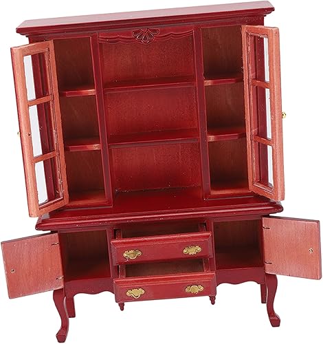 Miniatura 7 de Mueble para casa de muñecas, estantería de madera a escala 112, estantería de exhibición para casa de muñecas para casa de muñecas de bricolaje,