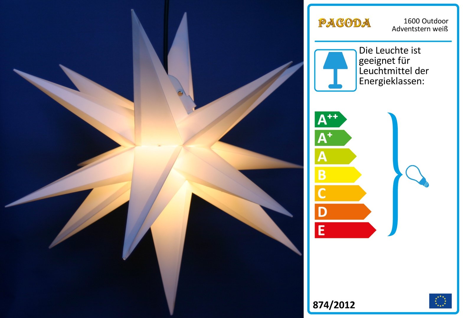 LED-Stern Lichterbaum 'Foldy' – 140 Warmweiße LEDs, Schwarz, 90x40 Cm, Für Garten, Balkon & Terrasse