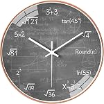 QINFIEY 12 Inch Mouvement silencieux Horloge murale pour enfants, Non Ticking Enfants Horloge murale ronde Batterie exploitée Space Style de voyage Décor enfants Horloge pour la maison école garçons chambre à coucher salon (blanc)