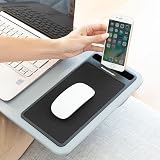 InnovaGoods® Soporte portatil con cojín, Mesa Auxiliar XL Deskion, Soporte para Ordenador portatil cómoda y ergonómica, con Alfombrilla de ratón, Cojín Doble Almohadilla con Inclinación óptima. - 5