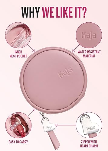 Miniatura 3 de Kaja Bolsa de maquillaje Let's Go  Bolsa redonda de maquillaje multifuncional para mujeres y niñas, impermeable, duradera, apta para viajes,