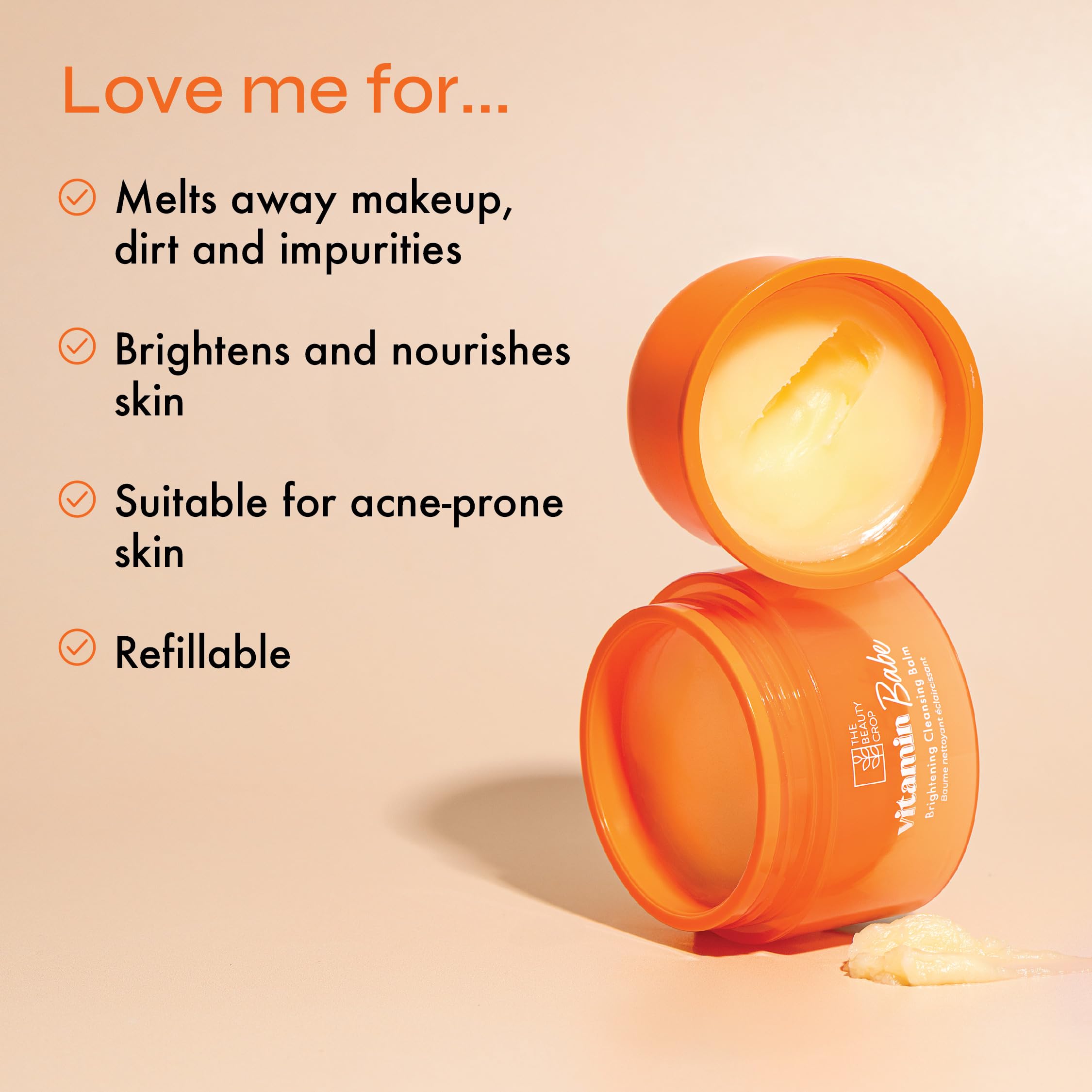 The Beauty Crop Vitamin Babe Refillable Cleansing Balm - Nourishing & Brightening - 70g, 80 g (Pack of 1) - Image 3