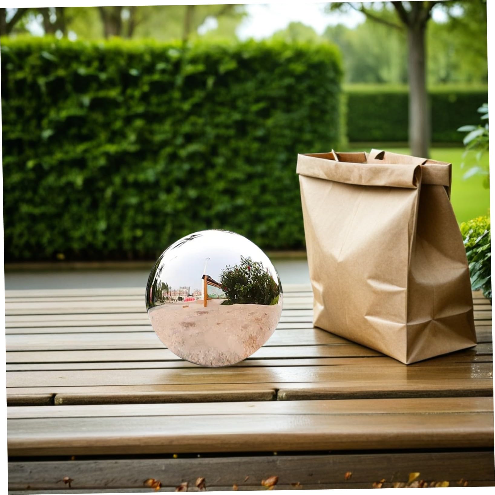 Didiseaon Sfera Riflettente in Acciaio Inossidabile Design Semplice, Palla Decorativa da Giardino Resistente e Non Facile da Deformare, per Decorare la Camera da Letto