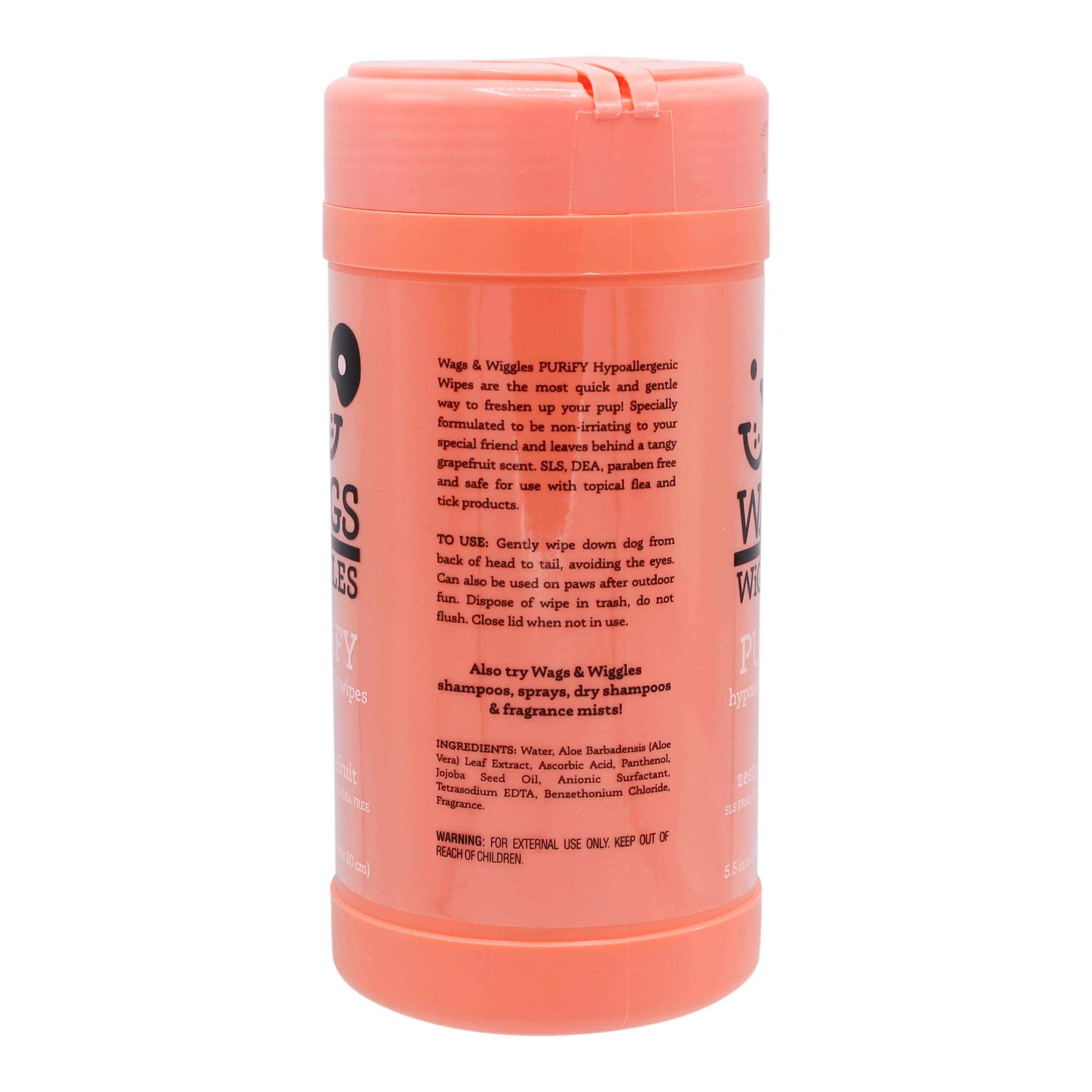 Buy Wags & Wiggles Purify Hypoallergenic Wipes for Dogs Clean