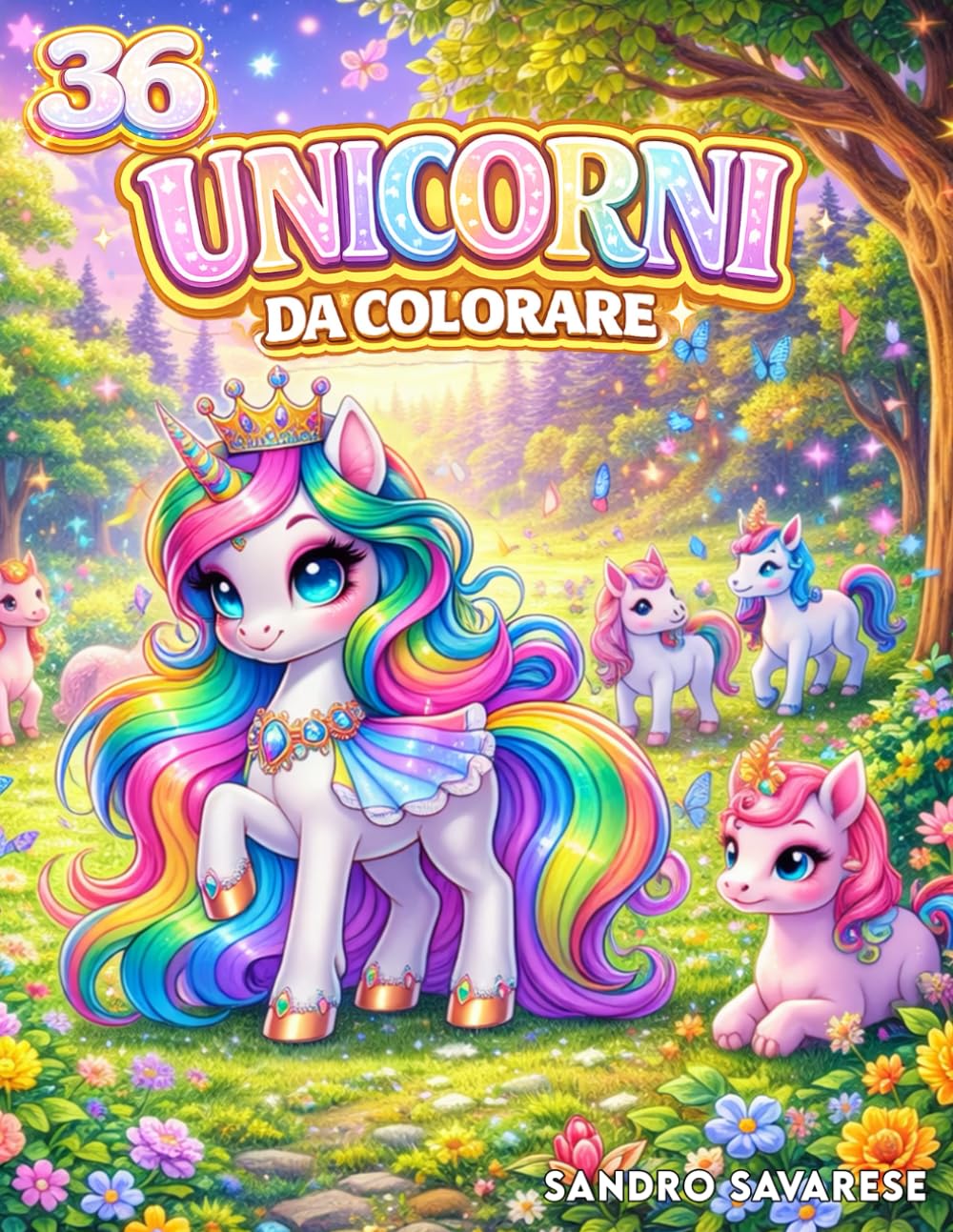 Libro da Colorare per Bambini con 36 Unicorni Magici e Divertenti: Disegni grandi e semplici per bambini dai 4 ai 8 anni - Creatività, relax e divertimento