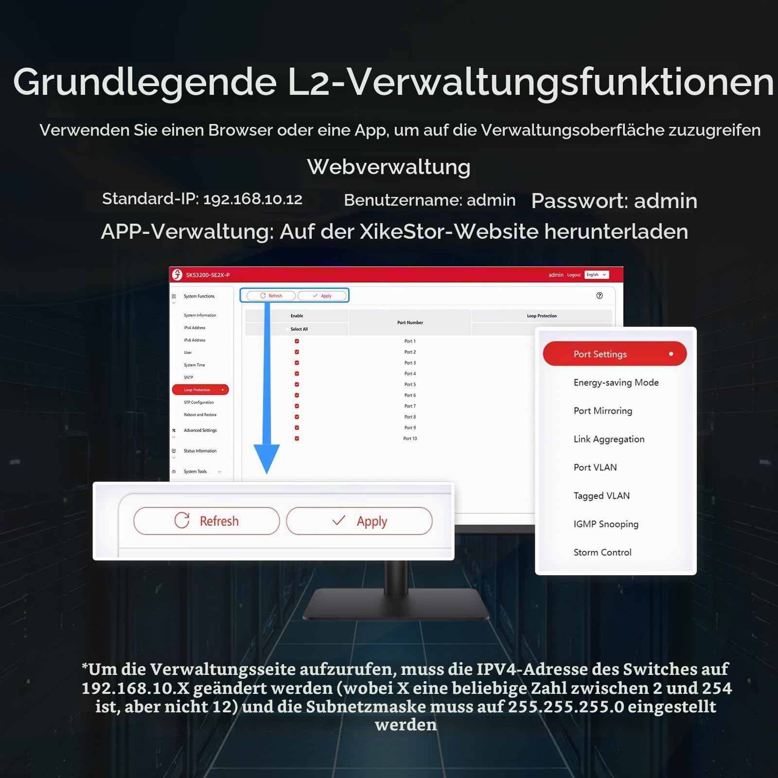 7-Port 2.5G Managed PoE+ Switch 5X 2.5GbE RJ45 PoE+ 2X 10G SFP+ | VLAN/LACP/QoS/STP/IGMP, Web-Managed, Fanless Metallgehäuse für IP Kamera, NAS, WiFi 6/7 AP