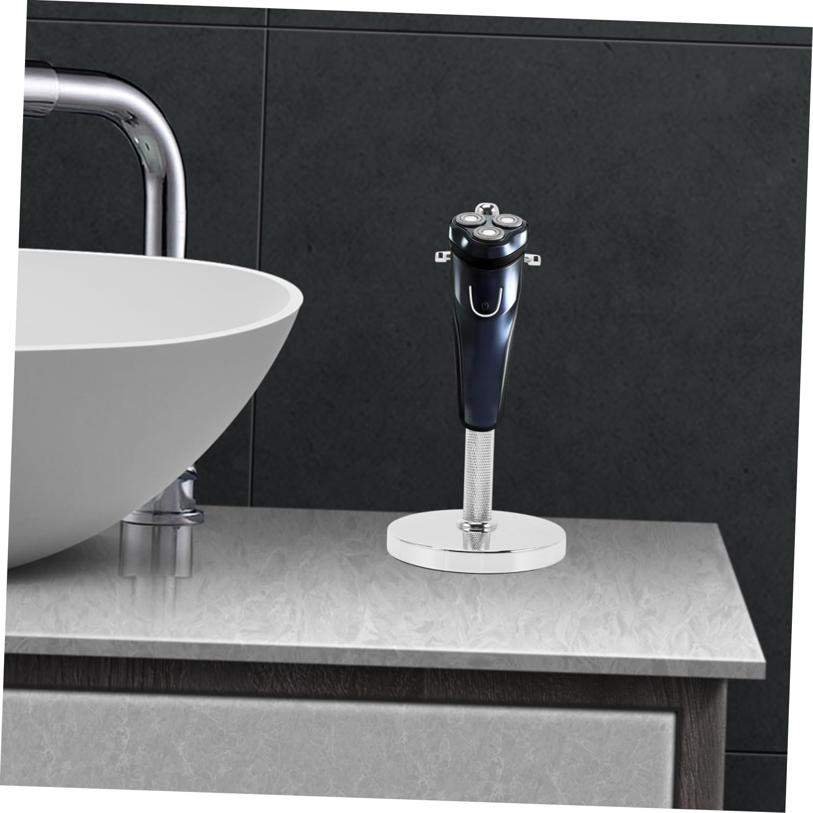 minkissy 2pezzi Stand Per Rasoio Da Viaggio e Supporto Per Pennello Da Barba Design Compatto e Resistente Accessorio Per Regali Uomini