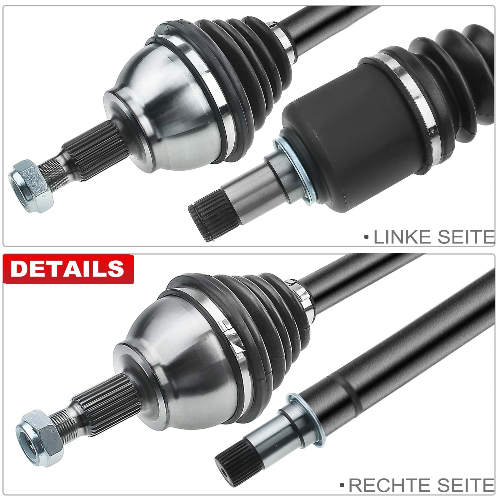Frankberg 2x Eje motriz Eje de transmisión MT Eje delantero Izquierda Compatible con Clase A W169 A180 A200 A200 2.0L Clase B W245 B180 B200 B200 2.0L Replace# A1693603372