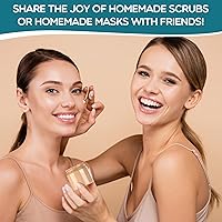 Vista 2 de SATINIOR Paquete de 6 tarros de plástico de 2 oz con tapas, tarros de boca ancha rellenables a prueba de fugas, tarros vacíos redondos reutilizables