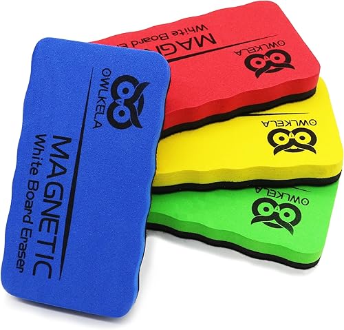 OWLKELA Borrador magnético para pizarra blanca borradores en seco borradores en seco para pizarra blanca borradores de pizarra blanca para el aula