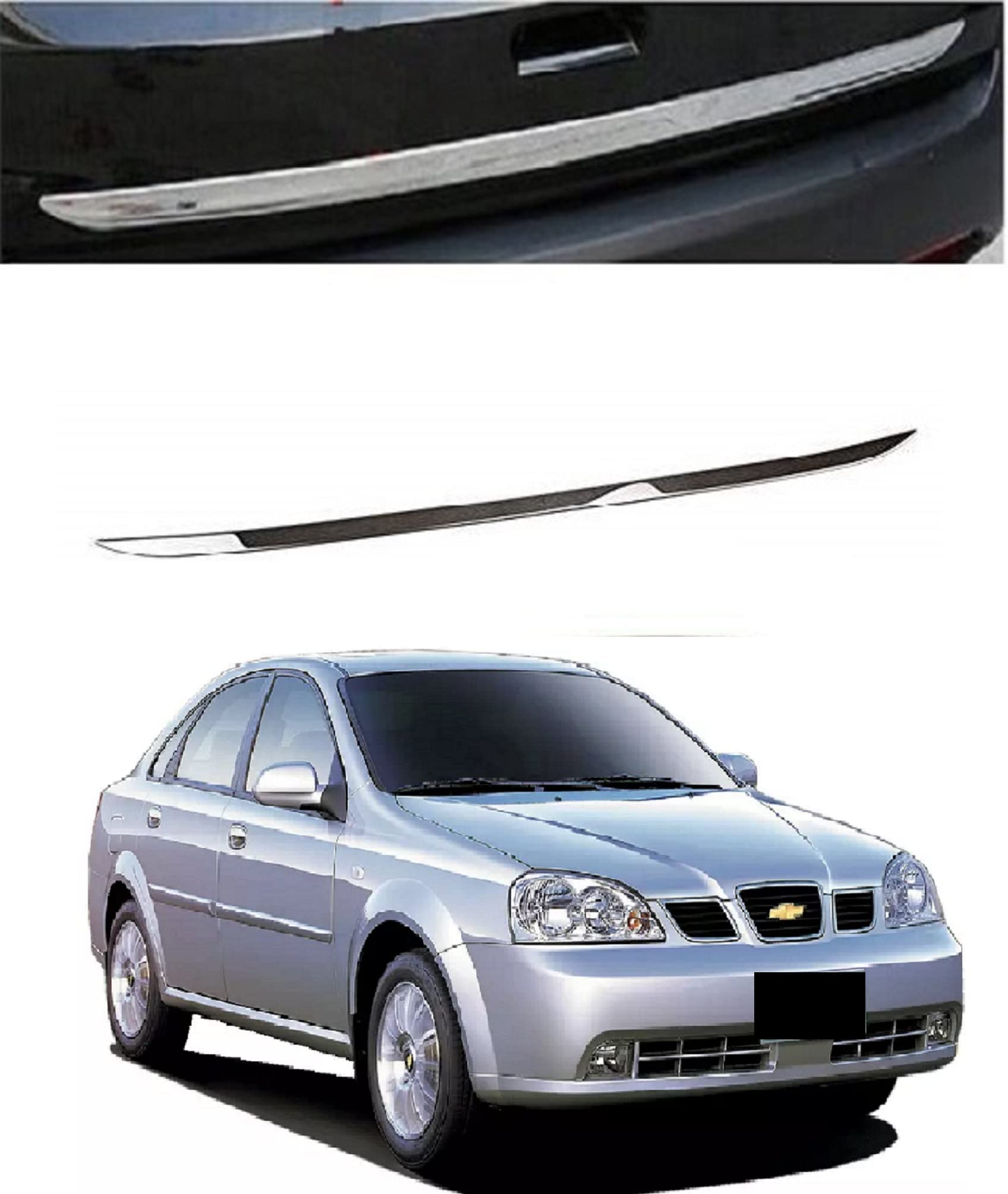 Trigcars Optra Old Car Dicky Boot Chrome Garnish Steel Strip Patti