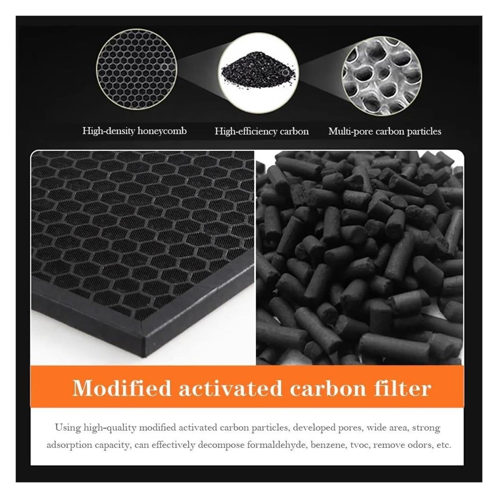 Filtro De Carbón Hepa Purificador De Aire, For KC-G40E KC-G40E-H | Compatible con Sharp KC-G40E-W KC-G50E KC-G50E-W, alta eficiencia, bajo nivel de ruido(1 SET and Humidifier)