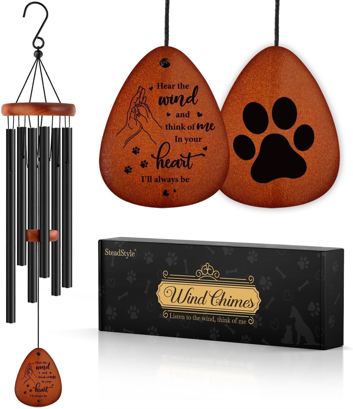 SteadStyle Pet Memorial Gifts for Dogs, Dog Memorial Wind Chimes