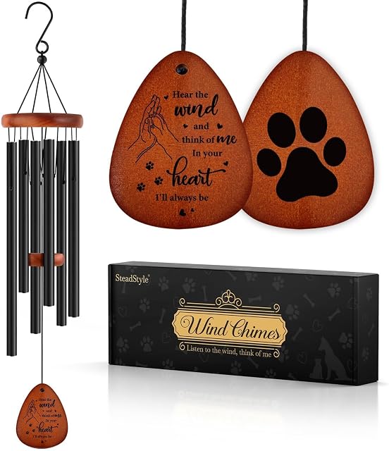 SteadStyle Chime de vent commémoratif de chien - Cadeau Sympathie pour la perte de chien ou de chat, cadeau souvenir