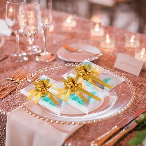 Miniatura 6 de ISKYBOB Paquete de 50 cajas de almohada de plástico transparente para recuerdos, mini cajas de regalo de almohada para golosinas de dulces, caja de
