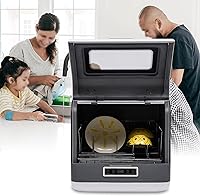 Vista 3 de Lavavajillas, lavavajillas de encimera con gran capacidad, función de secado al aire, 3 programas de lavado, rociado de agua de 360 grados, ideal