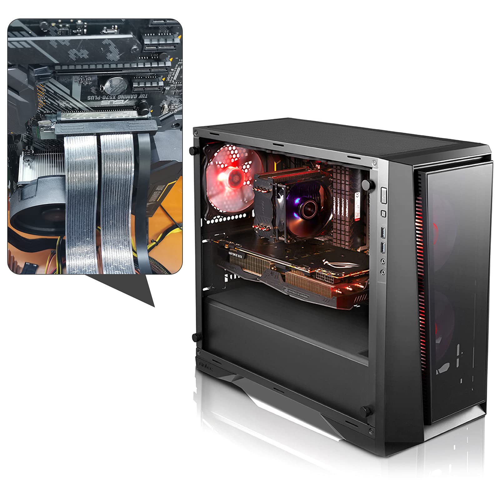 ciciglow Cavo Riser PCIE4.0 X16, Cavo di Prolunga GPU Ad Alta