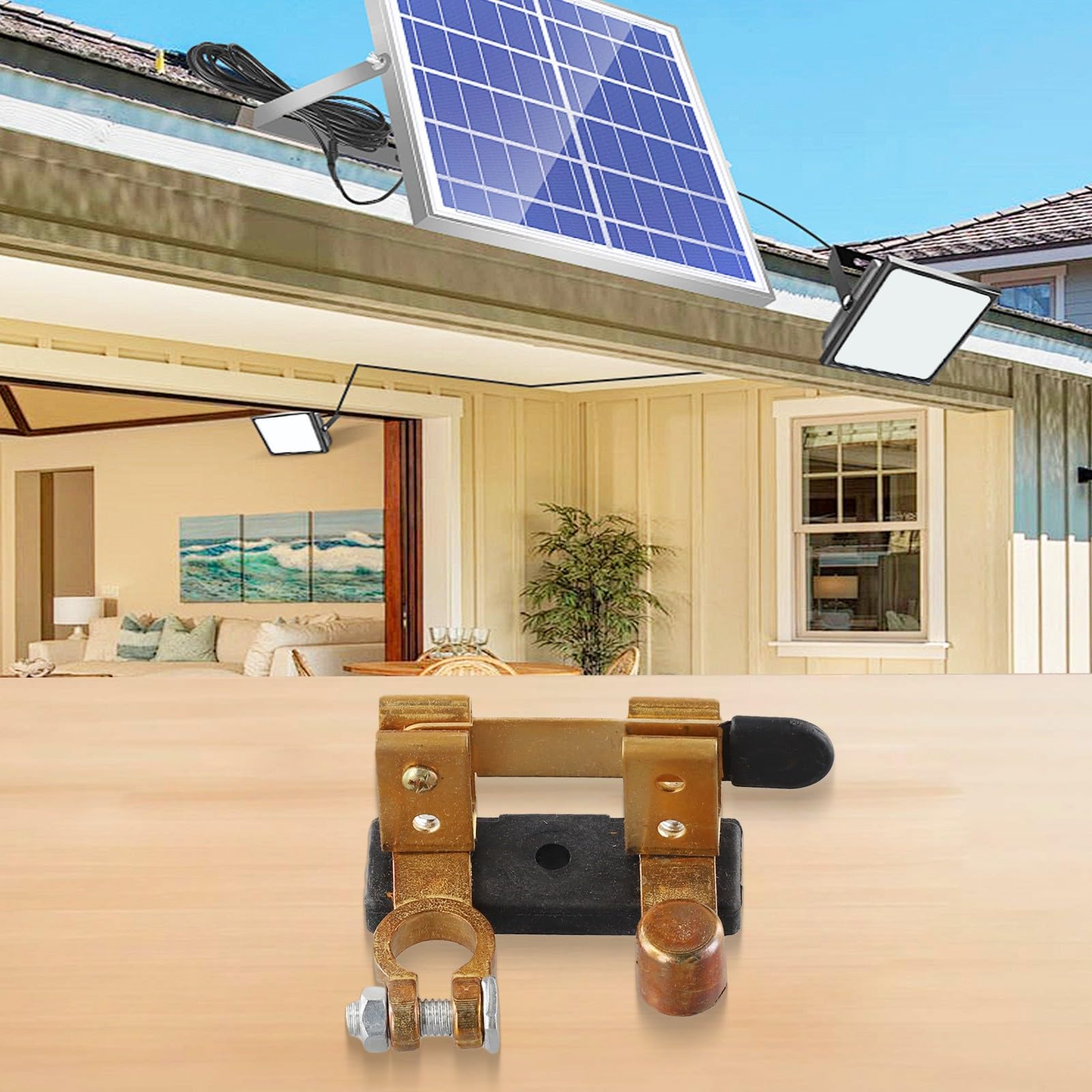 Heavy Duty Battery Disconnect Switch 250A for Car Marine Boat RV,12-24V DC Top Post Battery Shut Off Connector Gold