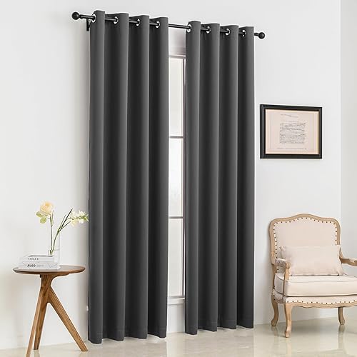 Miniatura 199 de Pickluc Cortina opaca con ojales para dormitorio, cortinas de bloqueo de luz, aislamiento térmico, reducción de ruido, 42 pulgadas de ancho x 84