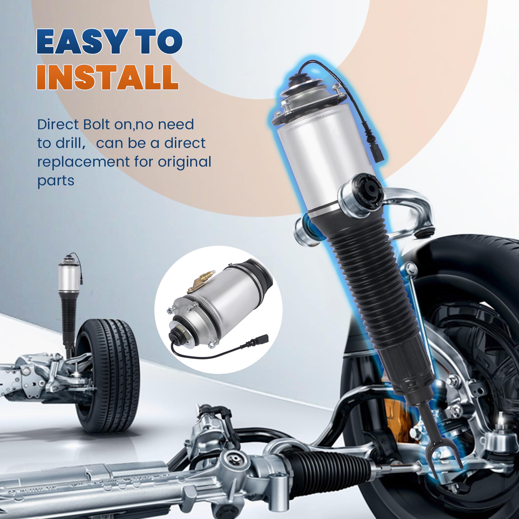 Amazon.co.jp: KUIPERAUTO フロント右エアサスペンションストラット 