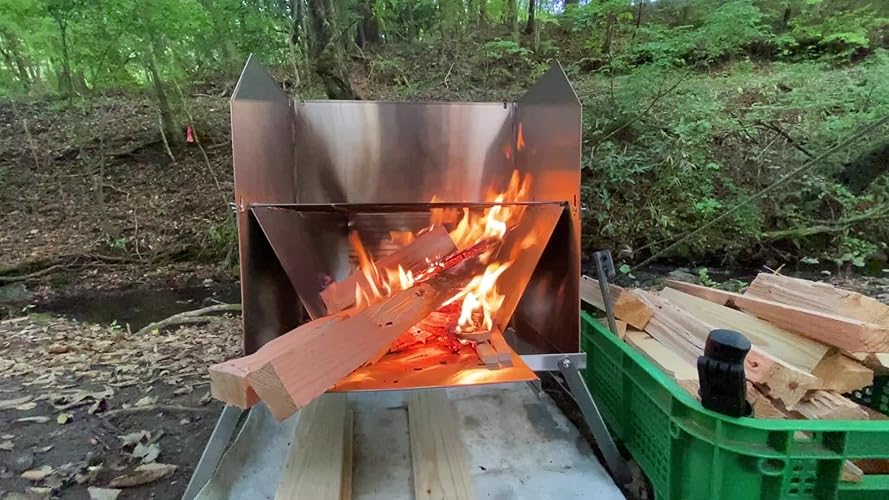 Amazon | テンマクデザイン 焚火グリル”とん火” 焚火台 風防付 高燃焼