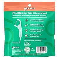 Vista 2 de Plackers Micro Line - Aplicadores de hilo dental, palillo plegable FlipPick, Tuffloss, fácil almacenamiento con sello seguro, sabor a menta fresca