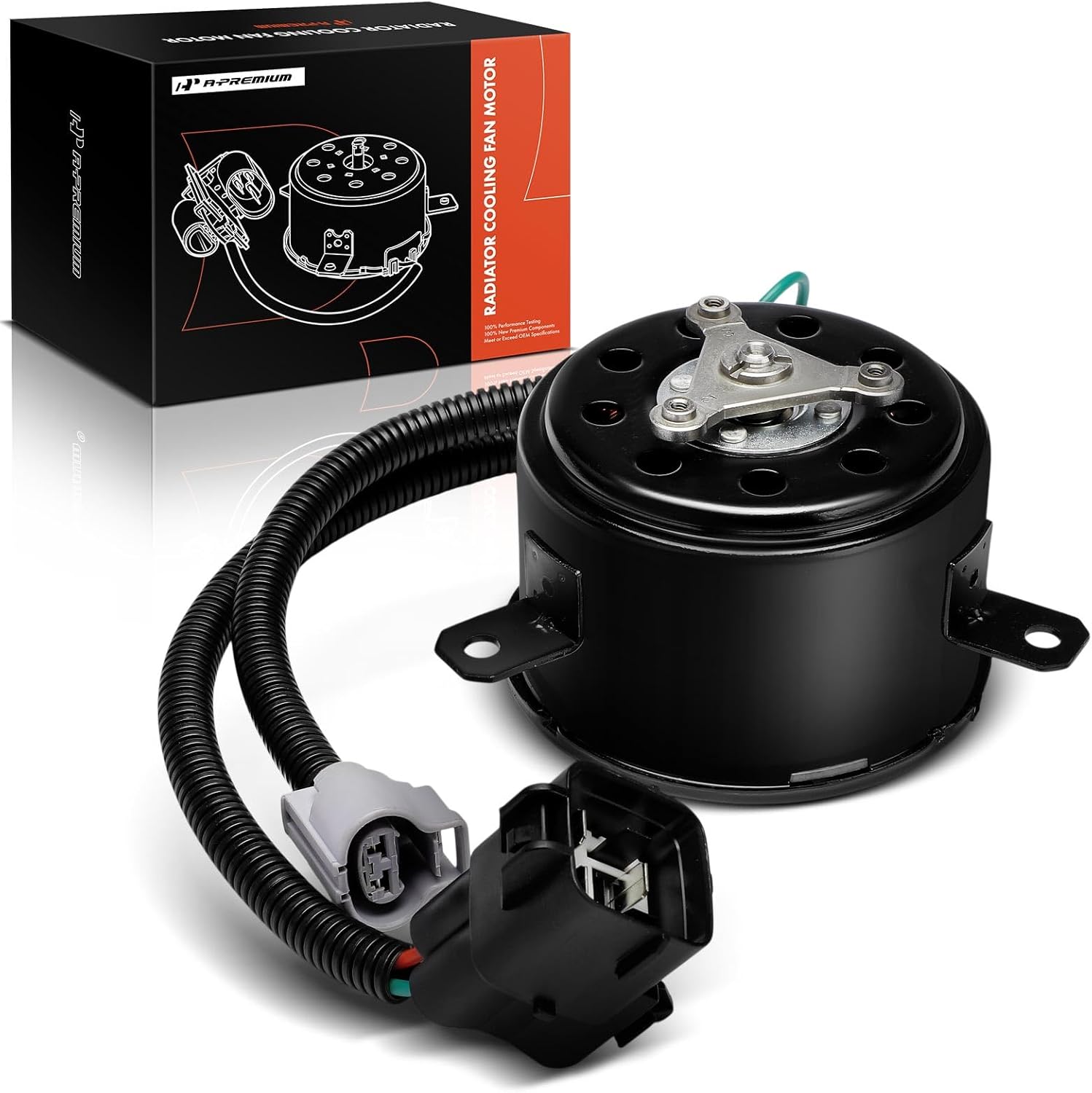 A-Premium Radiator Fan Motor Compatible with Kia Sportage & Hyundai Tucson, 2005 2006 2007 2008 2009, 2.0L