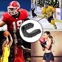 Ordbuum 2 Pack Football Mouth Guard, Sports Mouth Guard Youth Football Mouthguard with Strap and Box Basketball, Sport Mouthguard for Lacrosse, Hockey, MMA(Youth Age 8-15) gallery image
