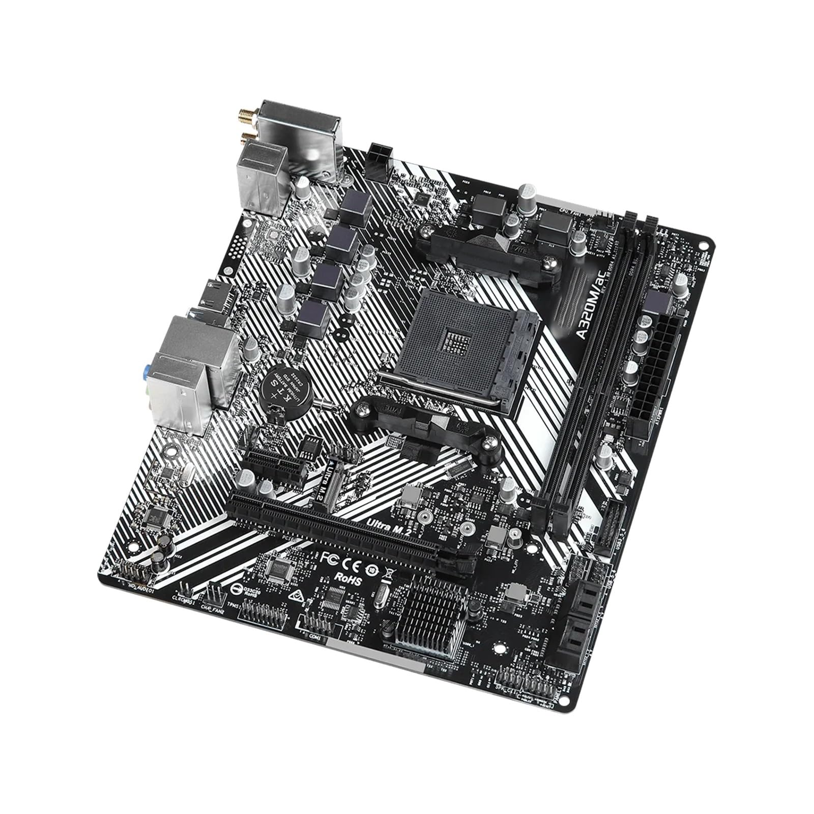 Scheda madre Scheda madre A320M Fit For ASRock A320M/AC Socket AM4 supporta Ryzen 5 5600 5700 PRO 1200 4300G Athlon 220GE cpu M.2 DDR4 32GB Micro ATX