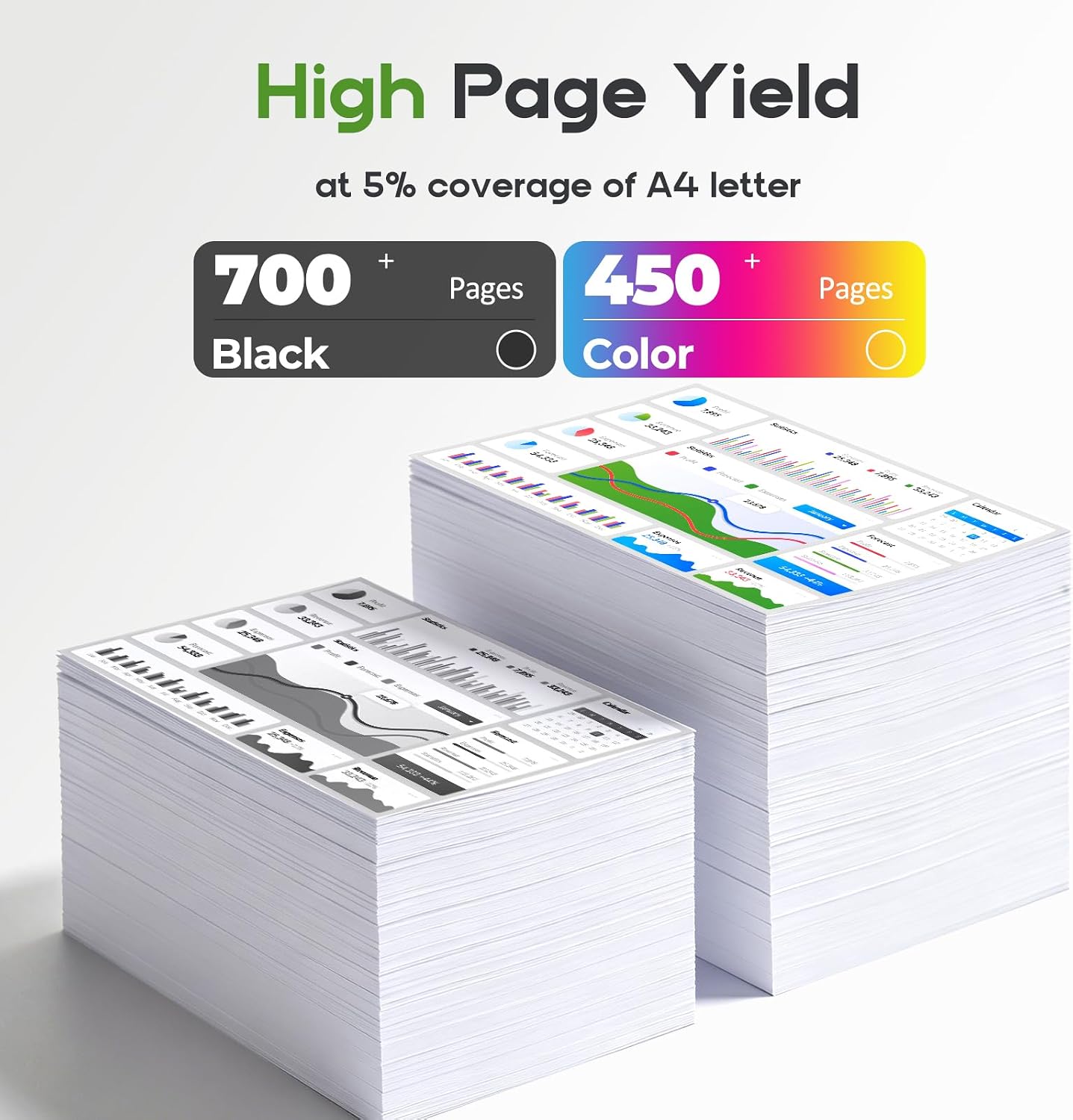 67XL Compatible for HP 67 67xl hp67xl Ink Cartridges Black Color Combo Pack