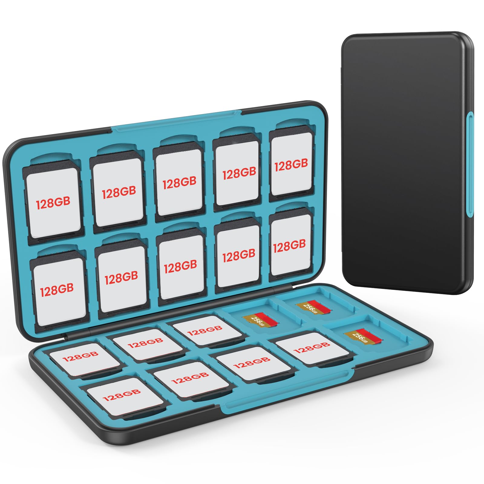 HEIYING Memory Card Case for SD Card and TF Card , Portable SD Card Holder SD SDHC SDXC TF Card Storage with 20 SD Cards Slots & 20 Micro SD Cards Slots.-image-34