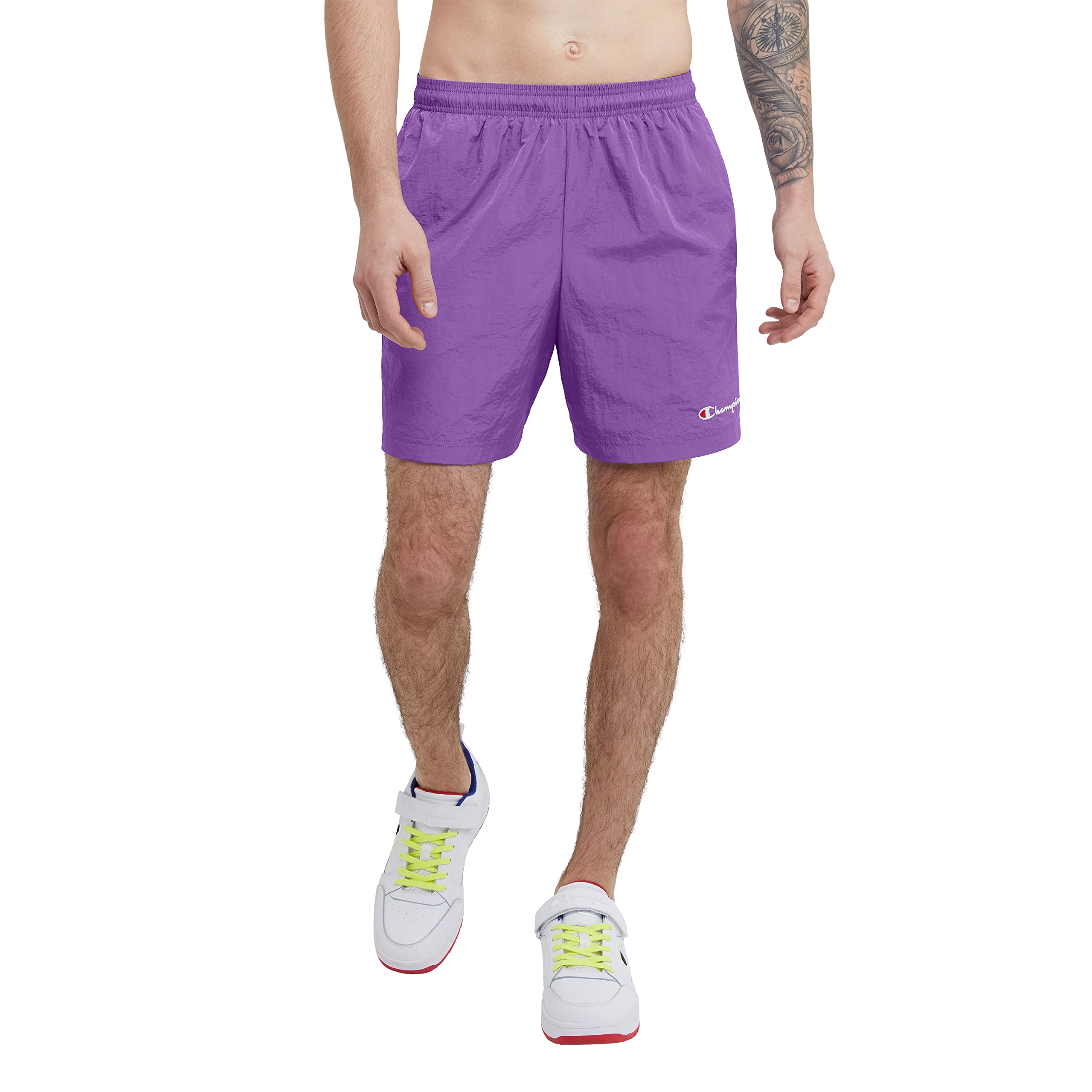 Champion Men's Warm-up Shorts, Nylon Shorts for Men, Gym Shorts for Men,  Athletic Shorts, 6