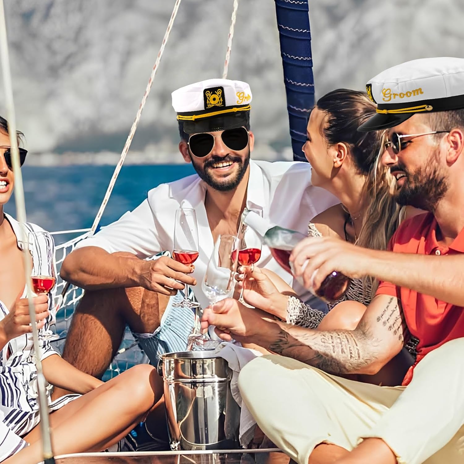 Groom Captain Hat, Groom to Be Sash & Sunglasses Set - Ideal for Bachelor Party, Wedding Day, Cruise Celebrations & Pre - Wedding Photoshoot - Image 6