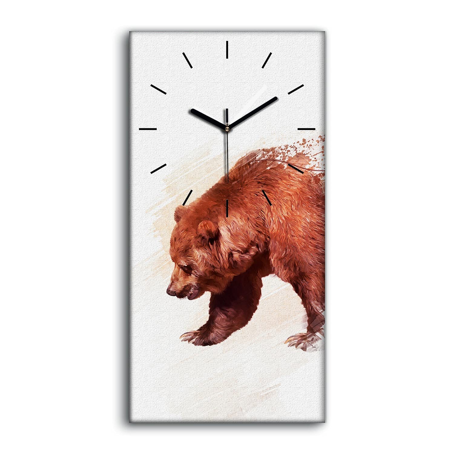 Horloge sur toile ours decoration cocooning pour salon