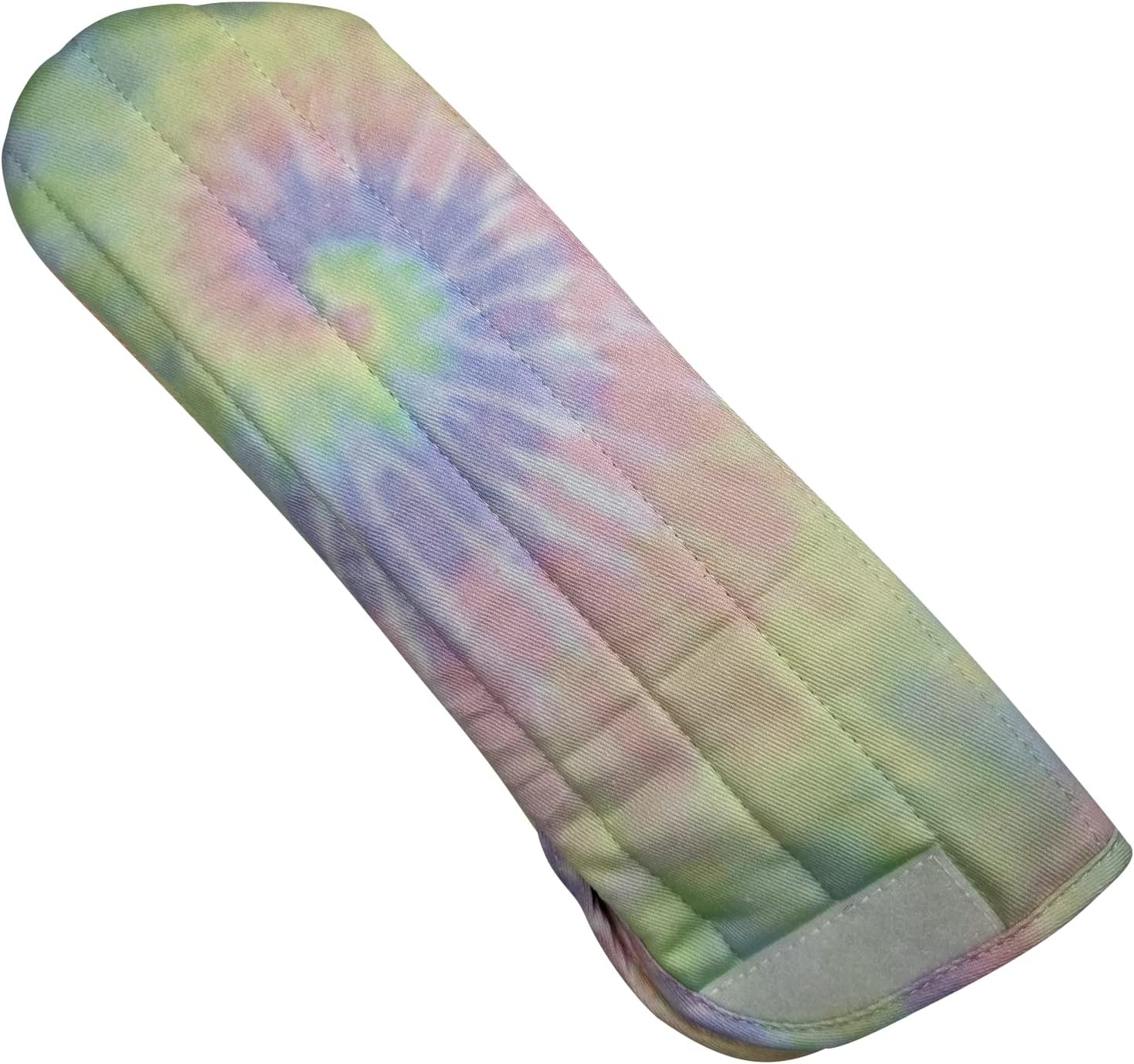 Case/Cover [Heat Resistant] for Curling Irons, Flat Irons or Straighteners, and Styling Irons, Silicone Coated Lining and Quilted Cotton Pouch for Travel, Gym, or Home [Tie Dye Swirl] image 5
