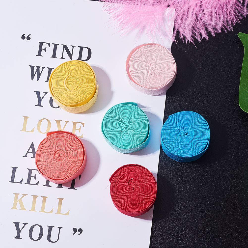 Amazon.co.jp: WANDIC エラスティックリボン, 縫製用非光沢折り返し  