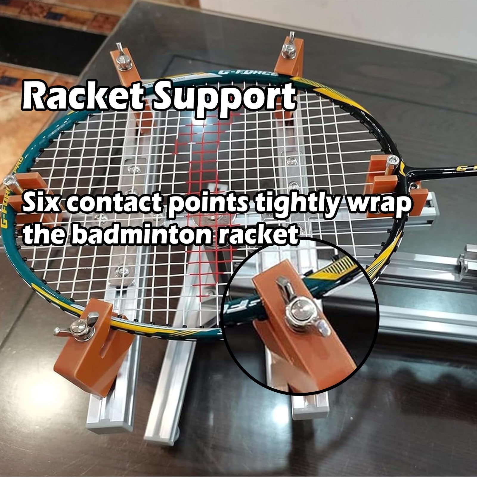 Incordatrice per racchetta con kit di attrezzi, design in lega di alluminio, per tennis e badminton, ideale per principianti e professionisti, facile da montare e da usare