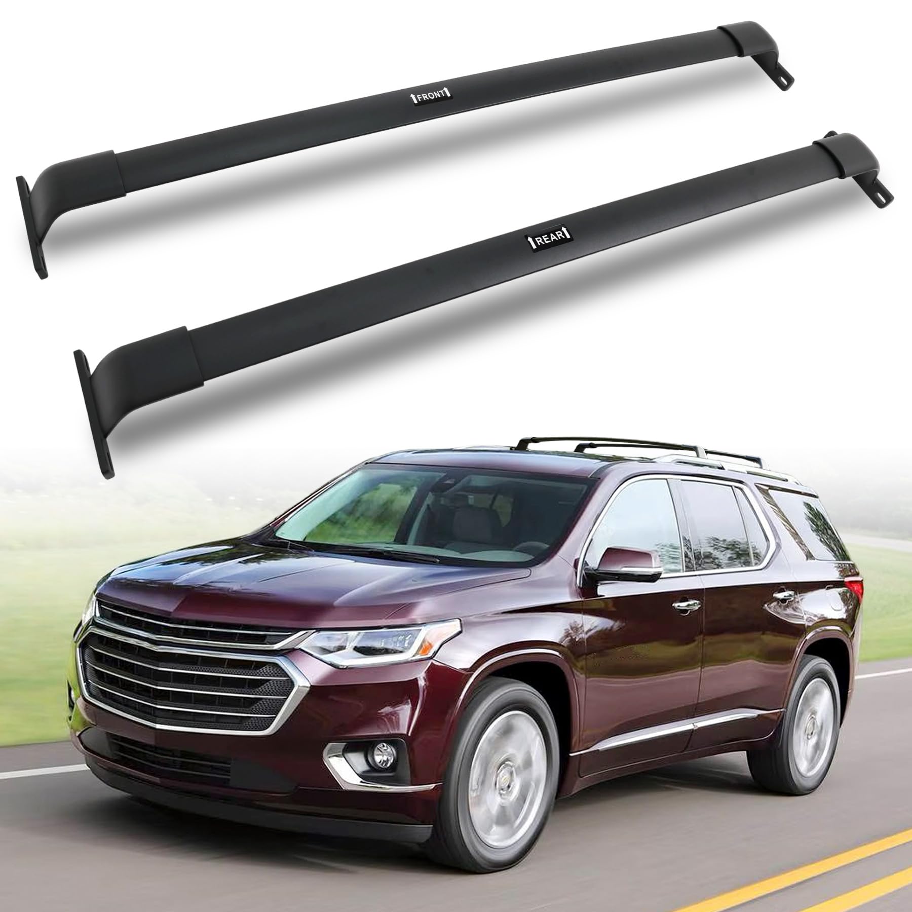 260lb Roof Rack Cross Bars Fit for 2018-2021 Chevy Traverse Rails