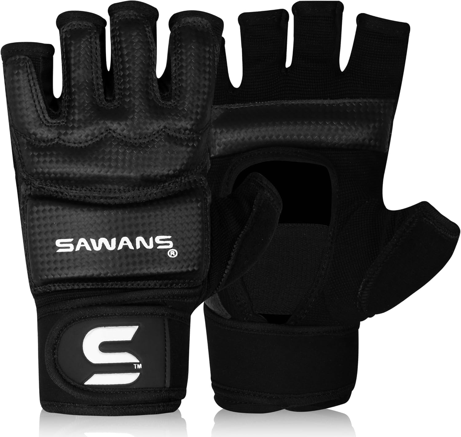 SAWANS MMA Gloves Karate Mitts Punch Bag Boxing Gloves Martial Arts Combat Taekwondo Kickboxing Mitts Fighting Grappling Training for Womens Mens Adults